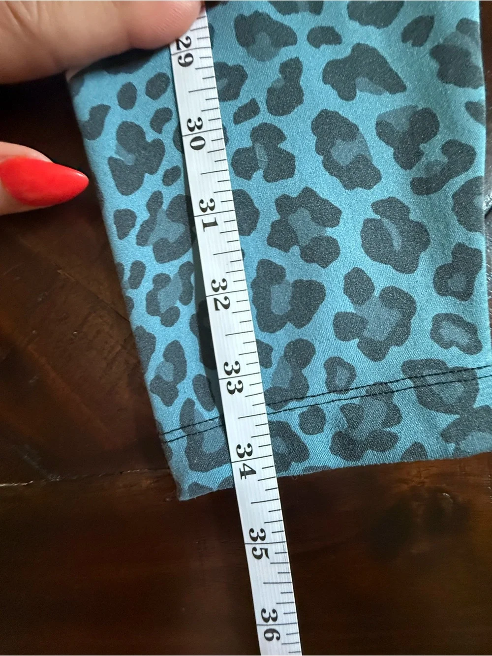 Nike Dri-FIT Blue Leopard Print High Rise Leggings Women’s Small